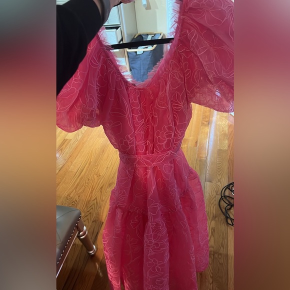 Aje Evangeline cornelli midi dress in pink - Picture 6 of 14